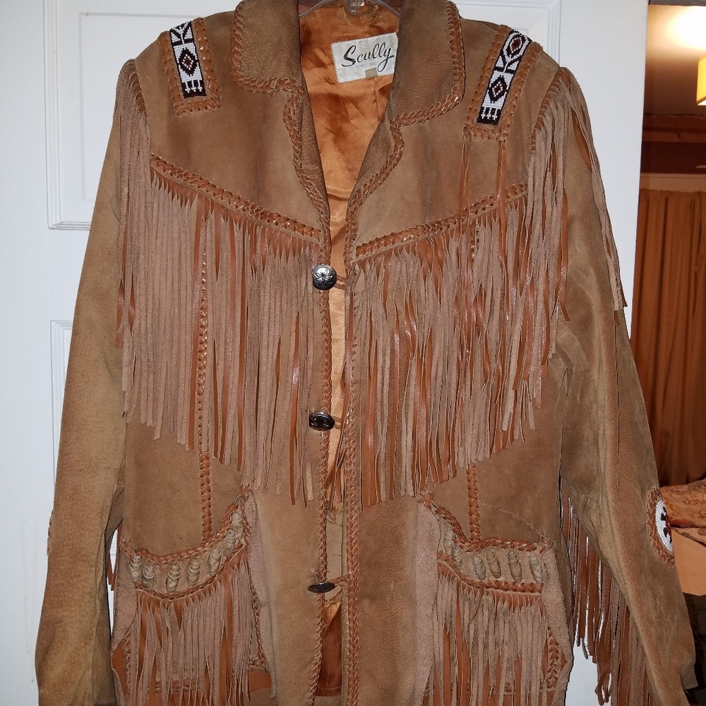 Vintage fringe suede jacket size 40